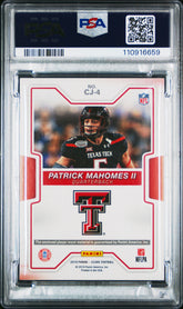 2019 Panini Score Collegiate Jerseys Patrick Mahomes II #CJ4 PSA 10 LOW POP
